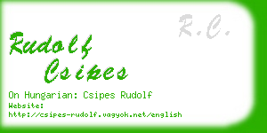 rudolf csipes business card